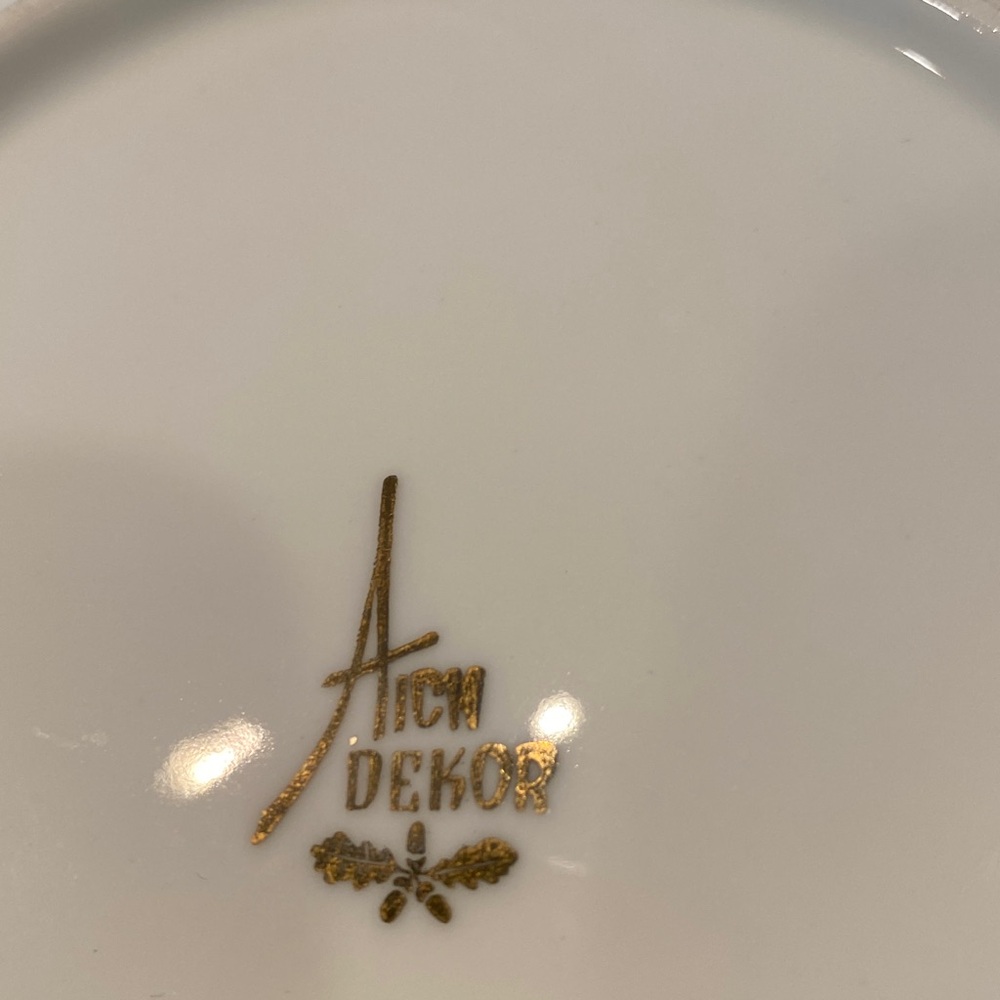 AICH DEKOR, Czechoslovakia Teacup, Saucer and Cake Plate - Picture 4 of 9